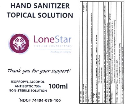 100ml Label (Lonestar Label)